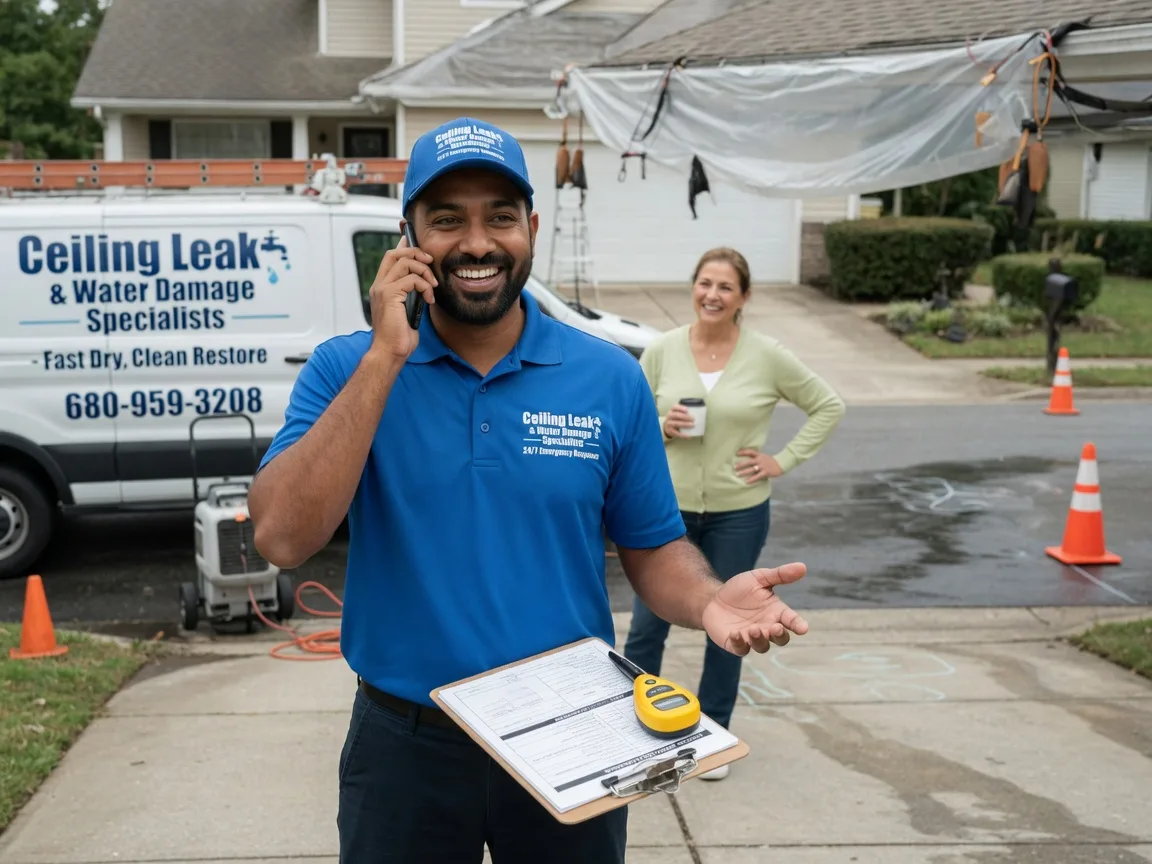 Ceiling Leak Cleanup Granite City, IL FAQs